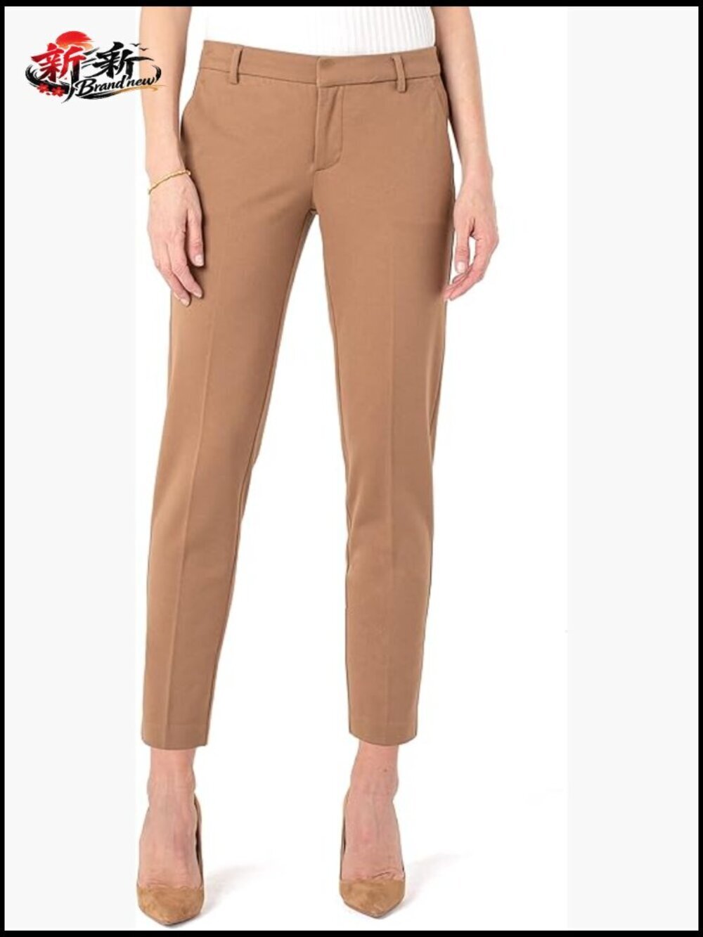 Super Stretch Trousers, 27" Inseam, Side Pockets, 12.5" Leg Opening, Size 4